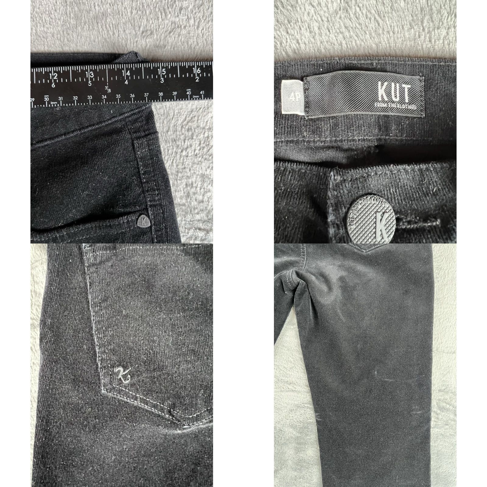 Vintage KUT from the Kloth Womens Jeans 4 Black High Rise Fab Ab Skinny 29x26.5 City Preppy Bohemian Vintage: No Mens Womens Size 27" / US 4 / IT 40 - 8 Thumbnail