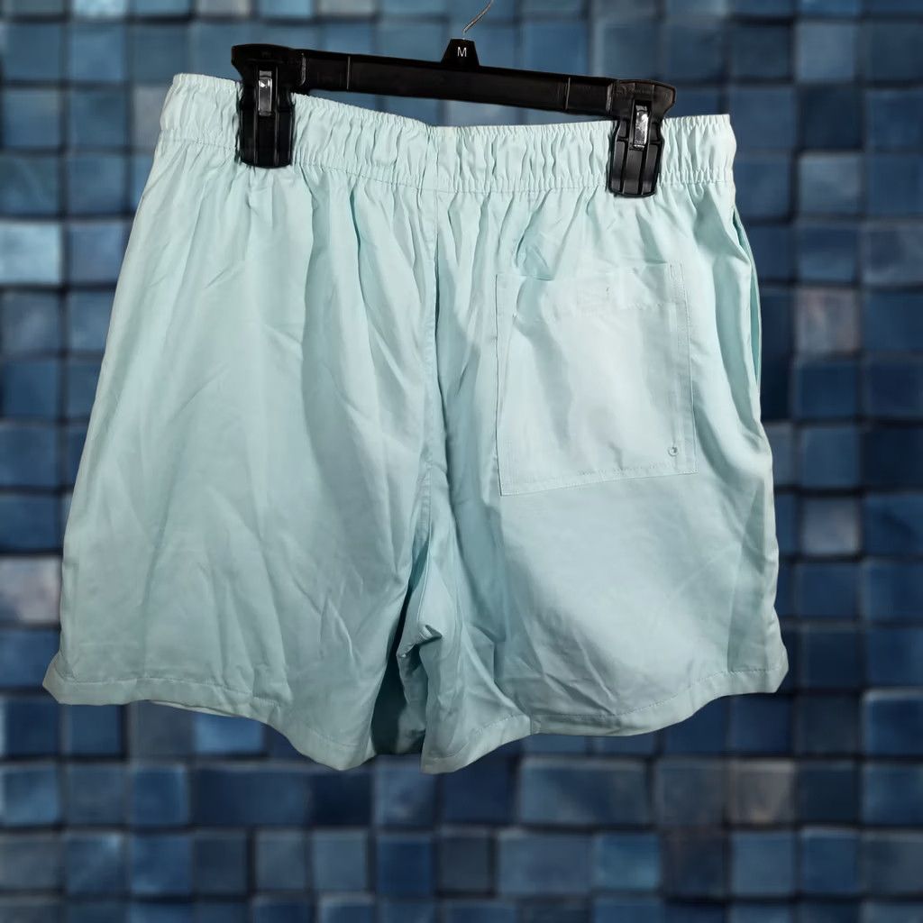 Nike Nike Shorts Men's Medium Woven Flow 6" Activewear Elastic Drawstring Pockets Quick Dry Teal Blue White FN3307-474 Size US 31 - 1 Thumbnail