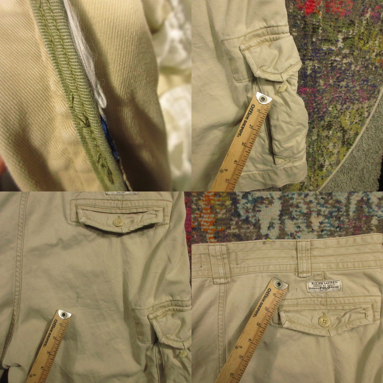 Polo Ralph Lauren Polo Ralph Lauren Cargo Shorts Men's 40 Tan Classic Chino Heavy Cotton Canvas Zip Pocket Logo 9in Inseam Cargo Shorts Men Medium? Size US L / EU 52-54 / 3 - 8 Thumbnail