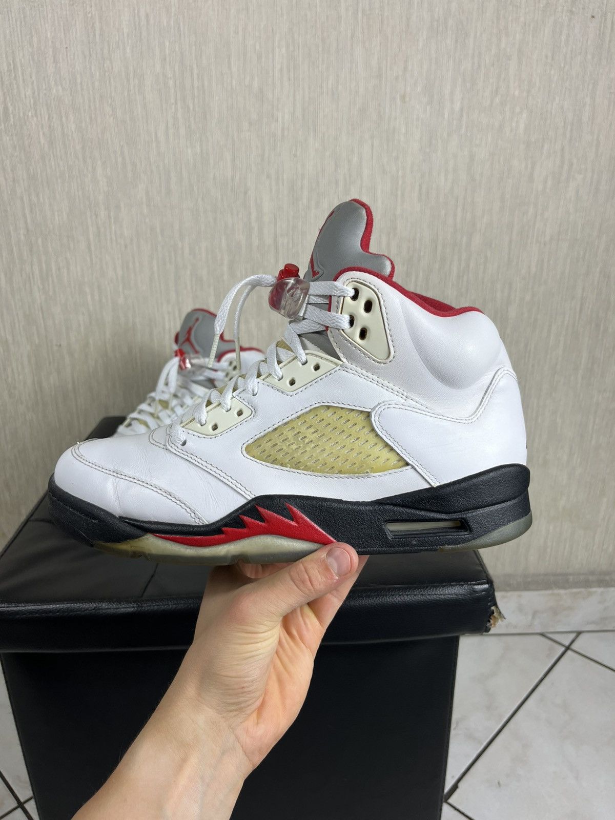 Jordan Brand × Nike × Vintage Vintage OG Nike air Jordan 5 V fire red sneakers 2012 retro Size US 7.5 / EU 40-41 - 17 Thumbnail