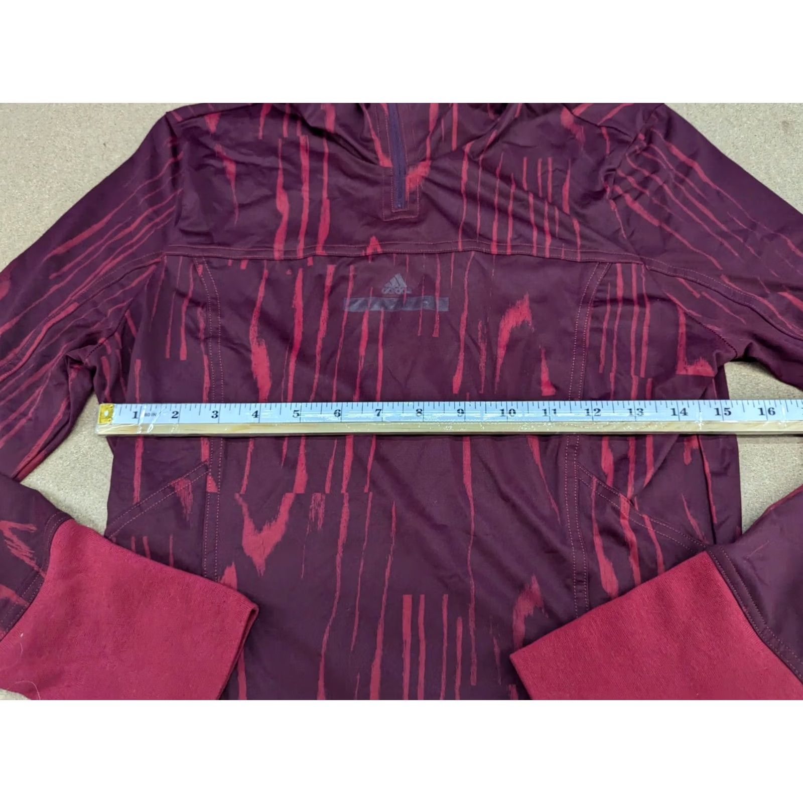 Adidas Adidas Stella McCartney Womens Top M Red Long Sleeve Hooded Sport Shirt Tank Pullover Breathable Elastic Waist Womens Regular Size M Red Size M / US 6-8 / IT 42-44 - 4 Thumbnail