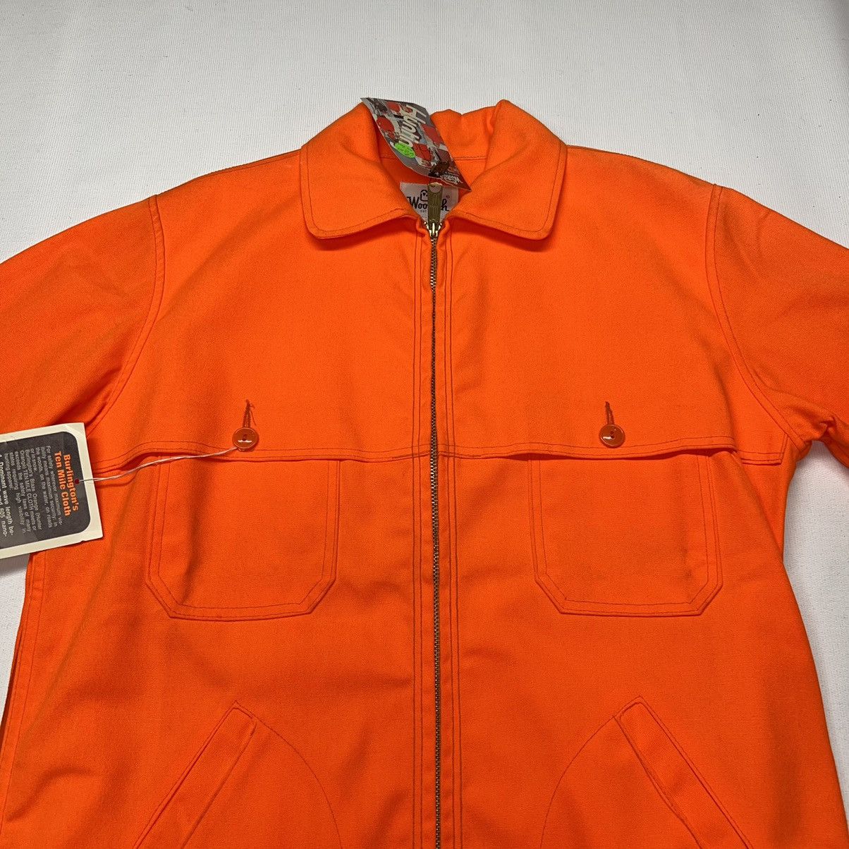 Vintage × Woolrich Woolen Mills VTG Woolrich Jacket Orange Blaze Hunting Zip Workwear 90s Size US M / EU 48-50 / 2 - 4 Thumbnail