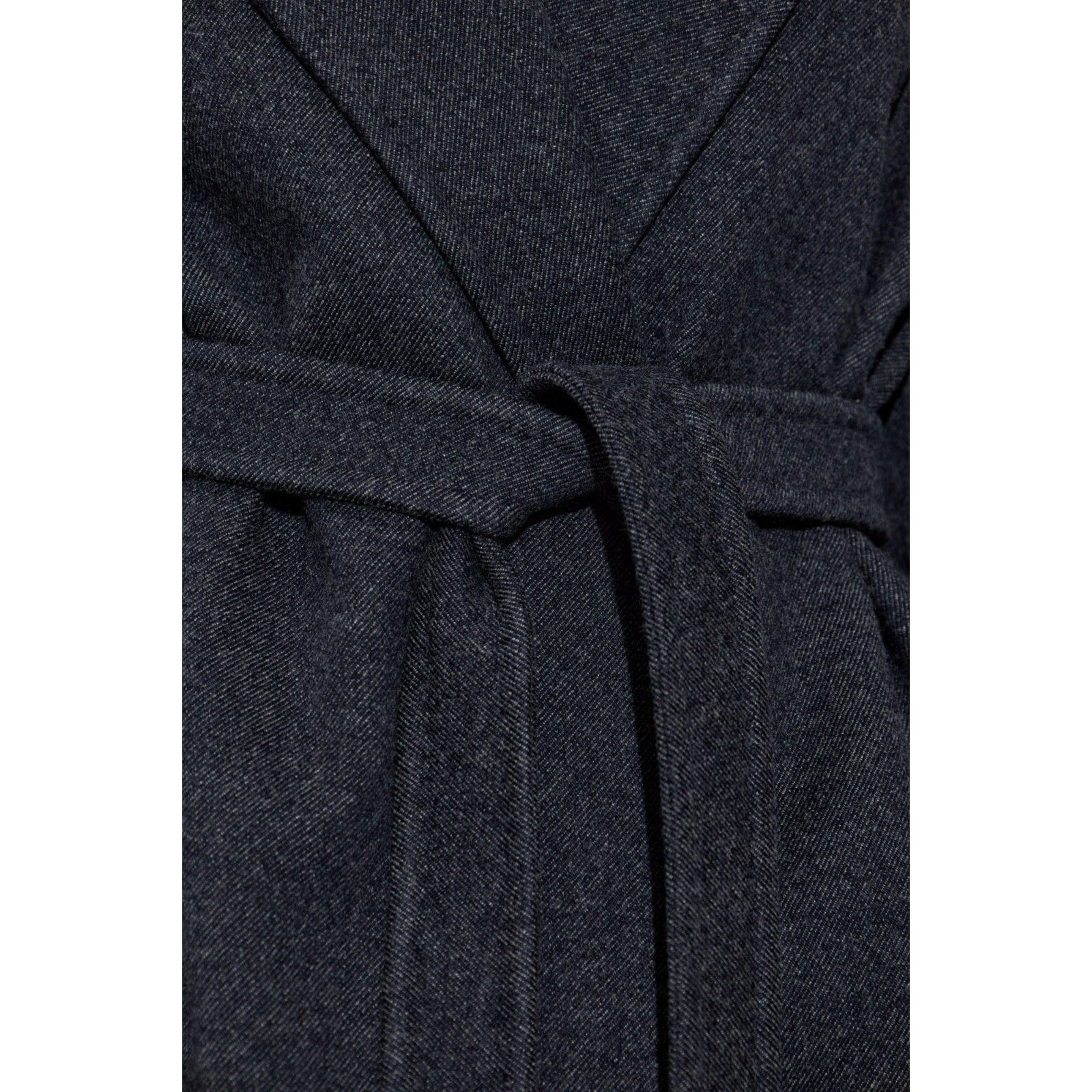 Max Mara MAX MARA Carnina Navy Blue Wool Belted Coat New & Authentic Size S / US 4 / IT 40 - 2 Thumbnail
