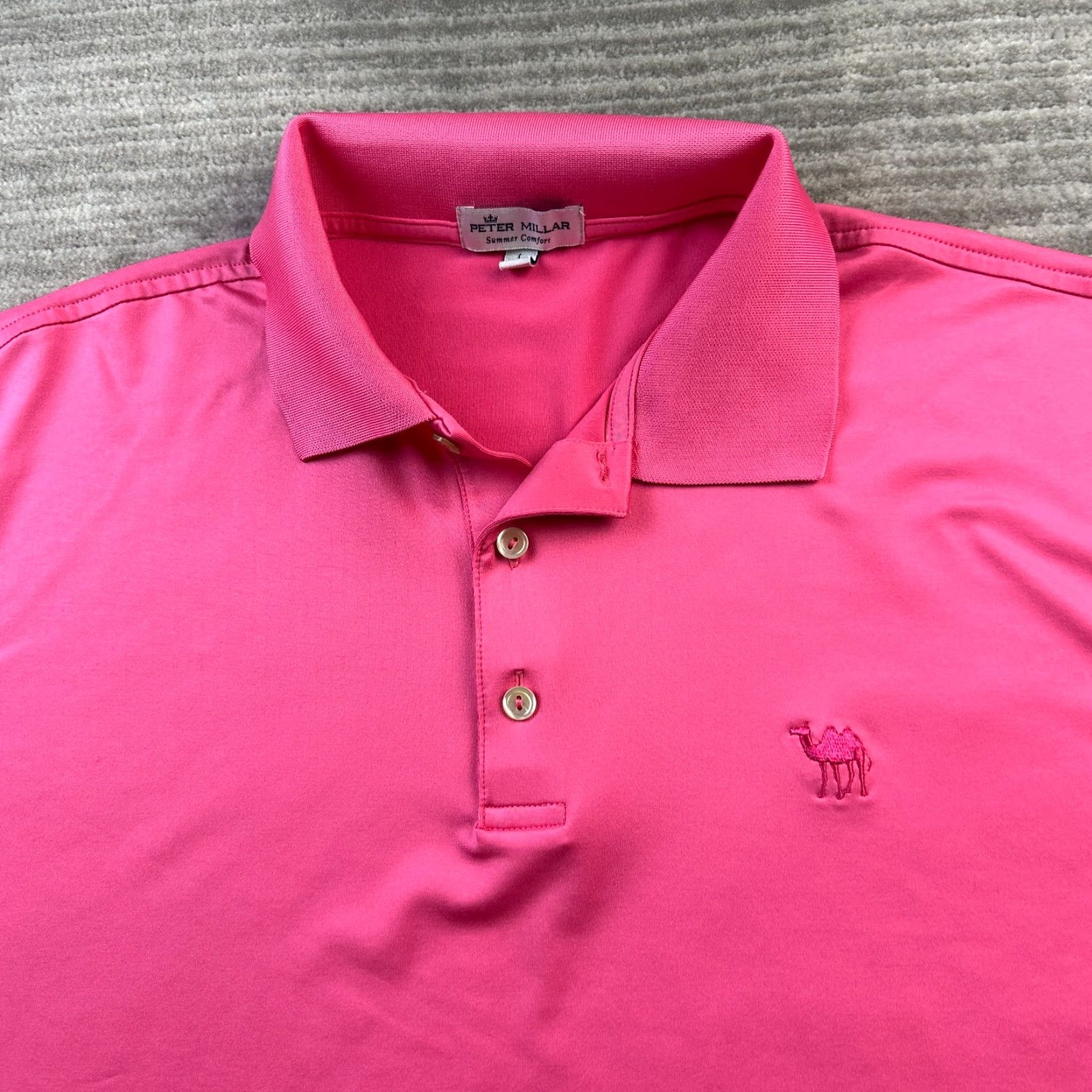 Peter Millar Peter Millar Polo Shirt Mens Large Pink Camel Summer Comfort Size US L / EU 52-54 / 3 - 3 Thumbnail