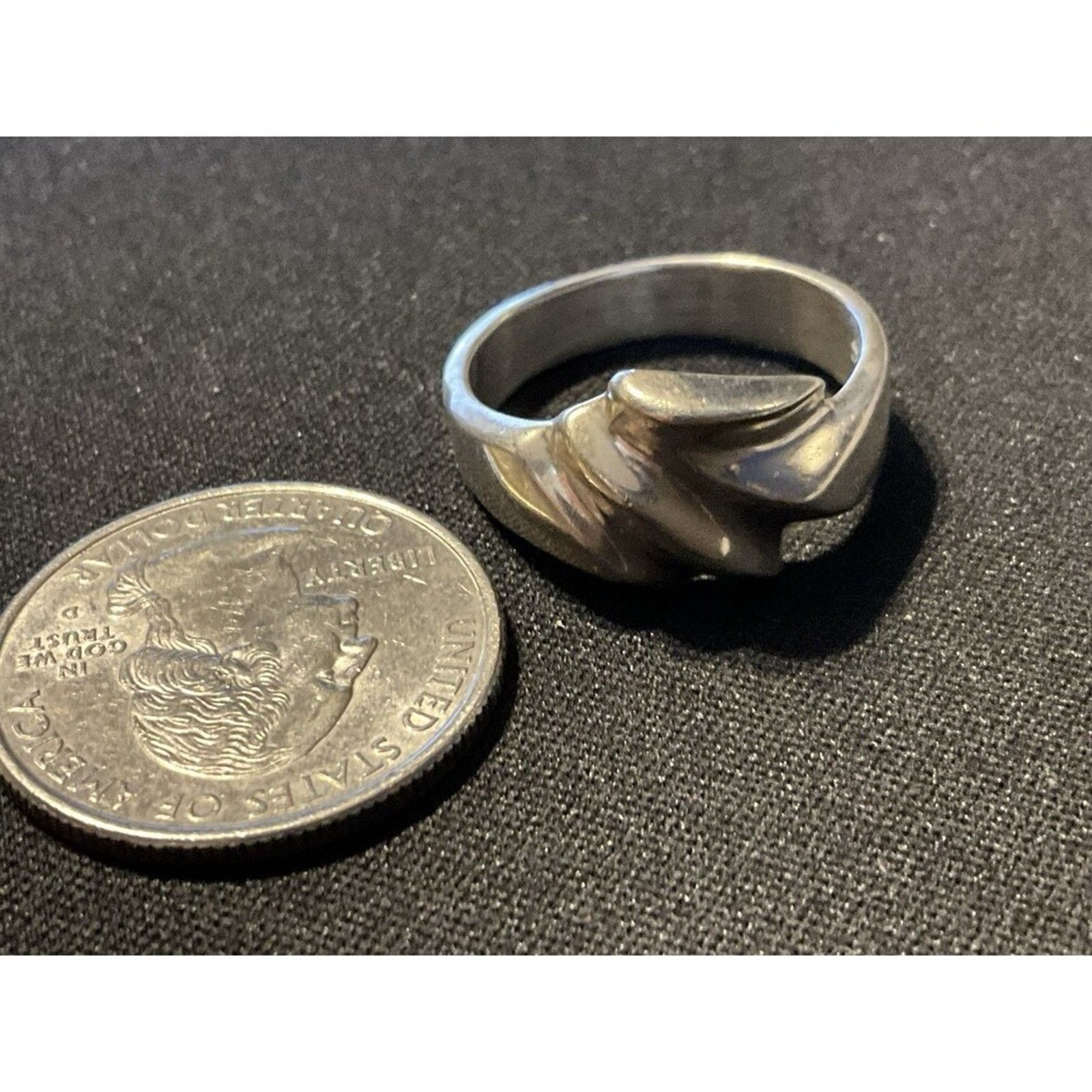 Other 925 Sterling Silver Mexico Ribbed State Ring Size 10 Size ONE SIZE - 4 Thumbnail