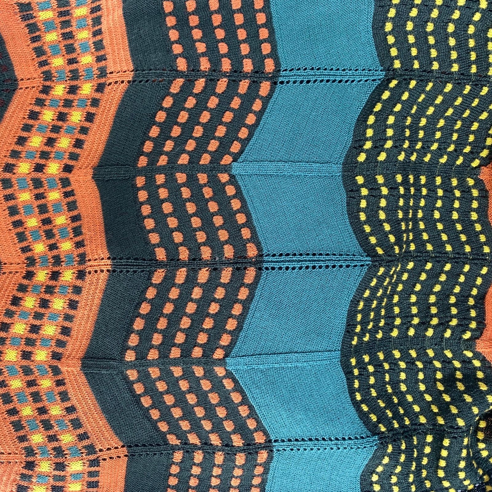 Other M MISSONI Green Orange & Yellow Mixed Pattern Scarves Size ONE SIZE - 4 Thumbnail