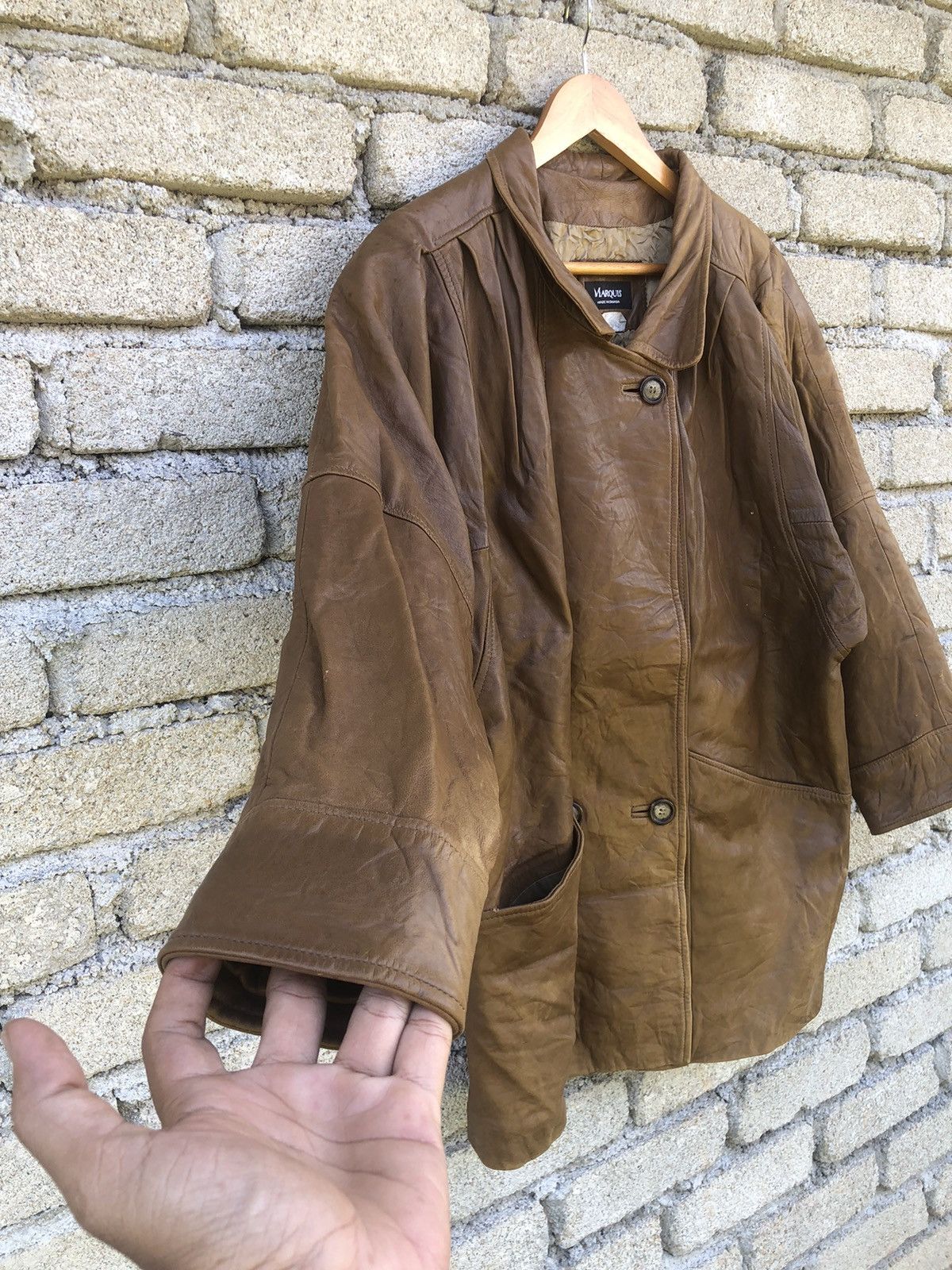 Vintage 💥RARE💥Vintage Marquis Leather Jacket Size L / US 10 / IT 46 - 8 Thumbnail