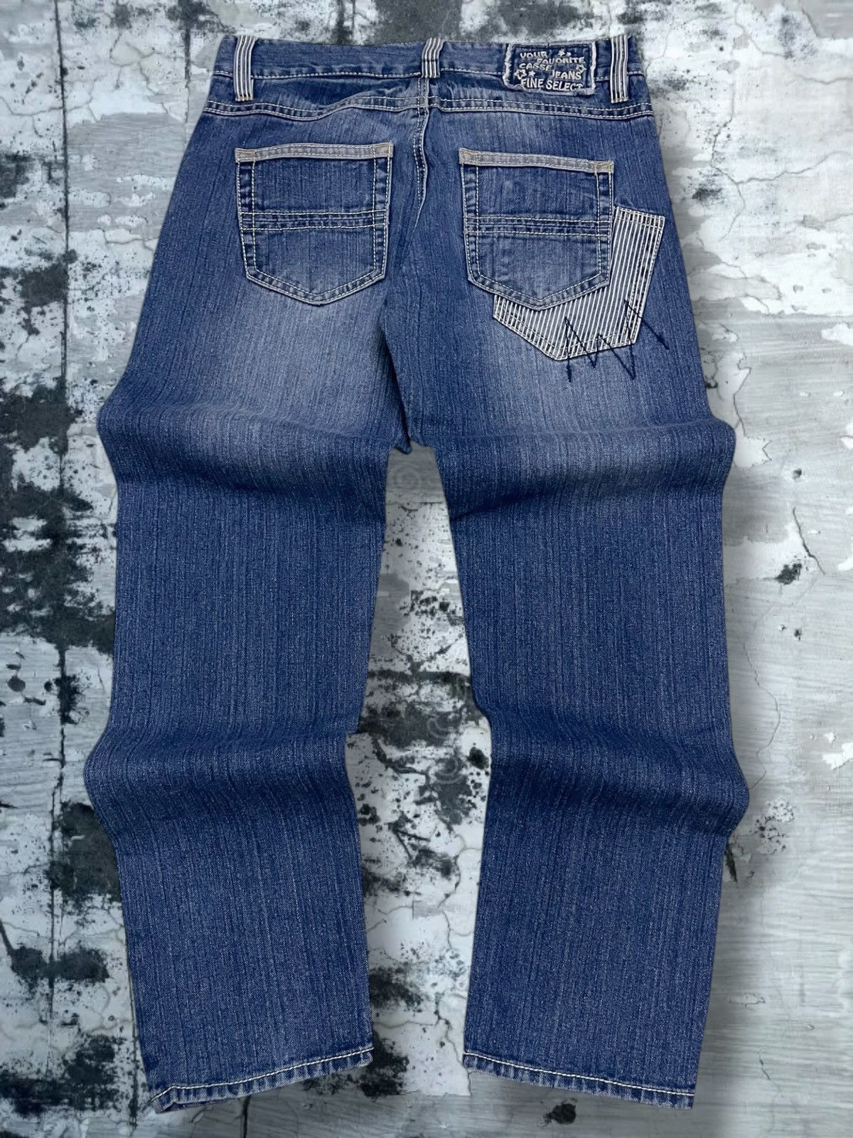 Japanese Brand Vintage 1990s Japan Designer Casse Jeans Patchwork Denim Size US 30 / EU 46 - 9 Thumbnail