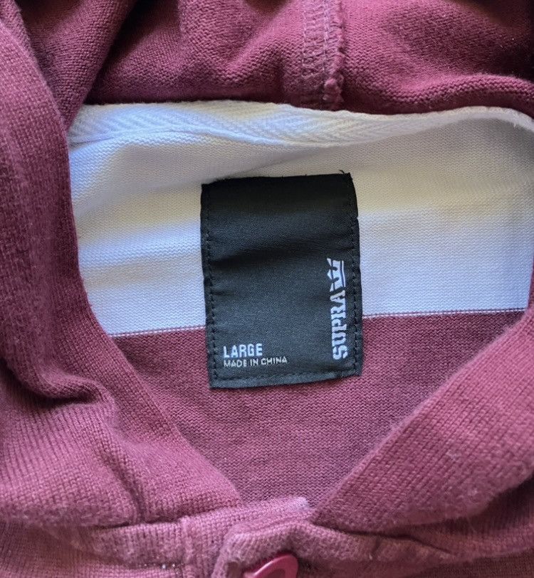 Supra Vintage Y2K Supra Footwear Rugby Hoodie Striped Skate polo Size US L / EU 52-54 / 3 - 7 Thumbnail