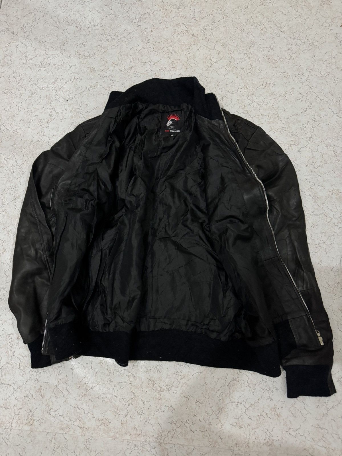 Genuine Leather Red Mohican Genuine Leather biker jacket Size US XL / EU 56 / 4 - 9 Thumbnail