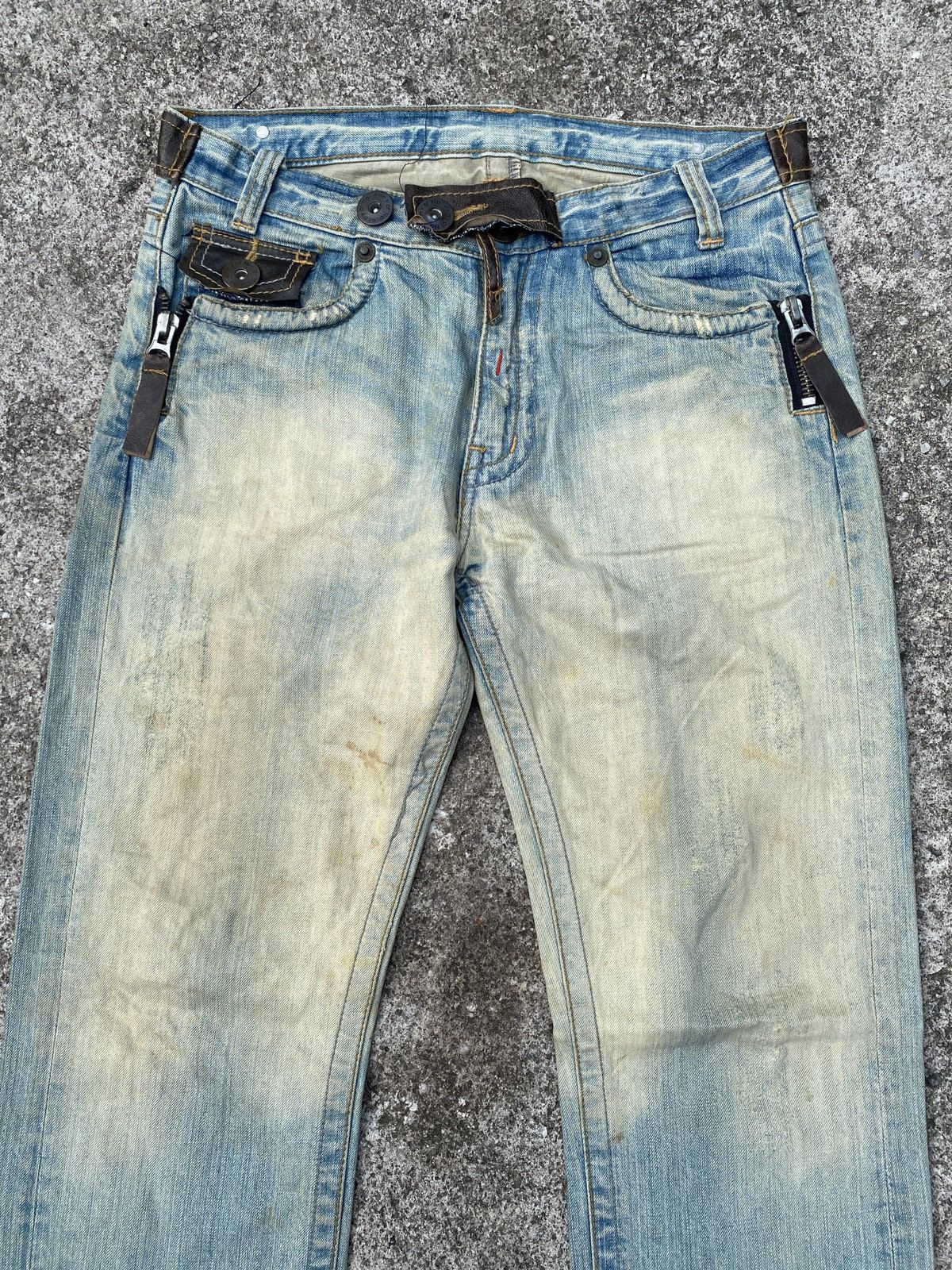 Army Of Me × Japanese Brand Army Of No Distressed Rusty Faded Blue Jeans Size US 31 - 3 Thumbnail