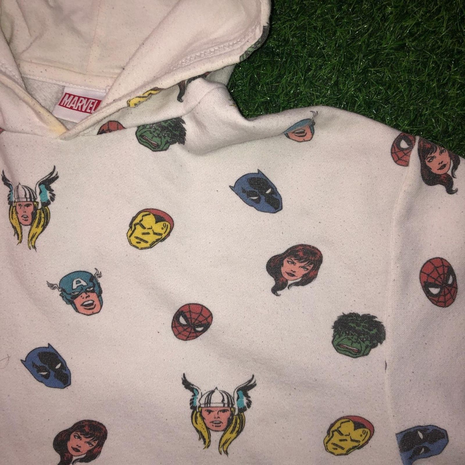 Marvel Comics White Marvel Hoodie - Faces Pattern Size US M / EU 48-50 / 2 - 2 Thumbnail