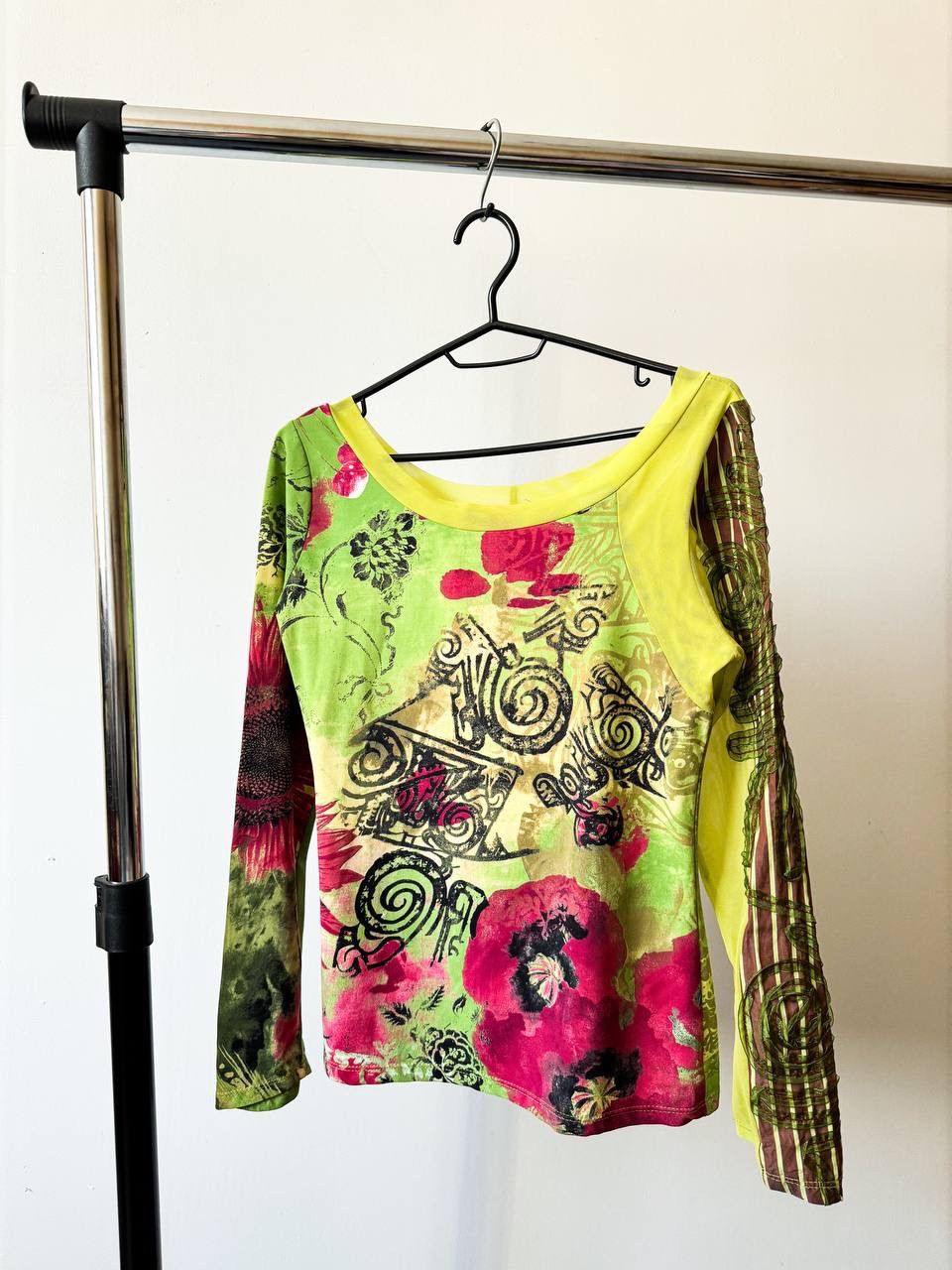 image of 20471120 x Avant Garde Y2K Save The Queen Mesh Top (Jean Paul Gaultier Style), Women's (Size Medium