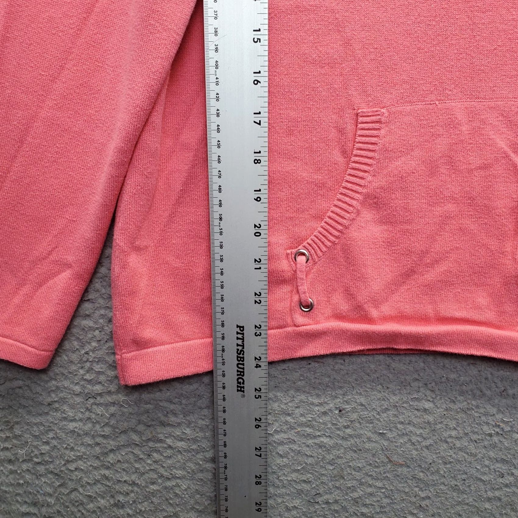 Vintage Nike Hoodie Womens L Pink Knit Pullover V-Neck Casual Long Sleeve Pullover Size L / US 10 / IT 46 - 3 Thumbnail