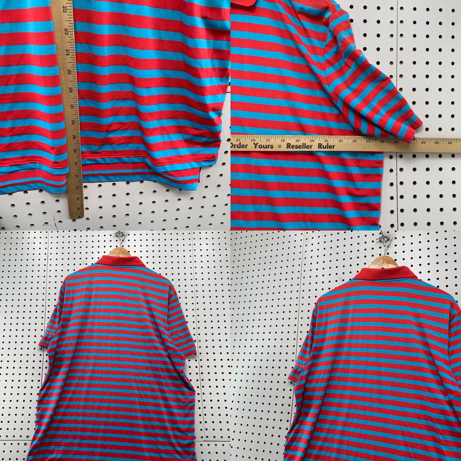 RLX Ralph Lauren RLX Ralph Lauren Polo Shirt Mens XL Blue Striped Golf Performance Wicking Polo Size US XL / EU 56 / 4 - 8 Thumbnail