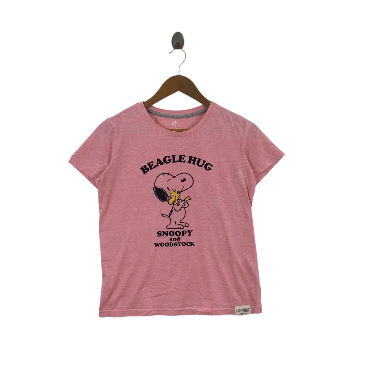 Peanuts PEANUTS SNOOPY WOODSTOCK Cartoon Pink Tee Shirt Top Size M / US 6-8 / IT 42-44 - 1 Thumbnail