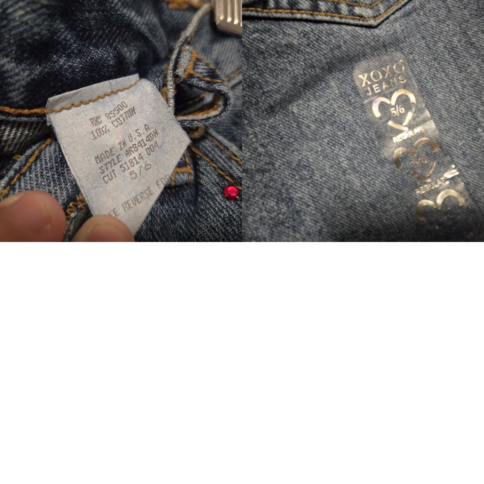 Vintage VTG XOXO Embroidered Denim Bootcut Jeans Size 5/6 Women's 5-Pocket Blue Floral Y2K Vintage Western Boho Rare NEW NO BUTTON Size 27" / US 4 / IT 40 - 10 Thumbnail