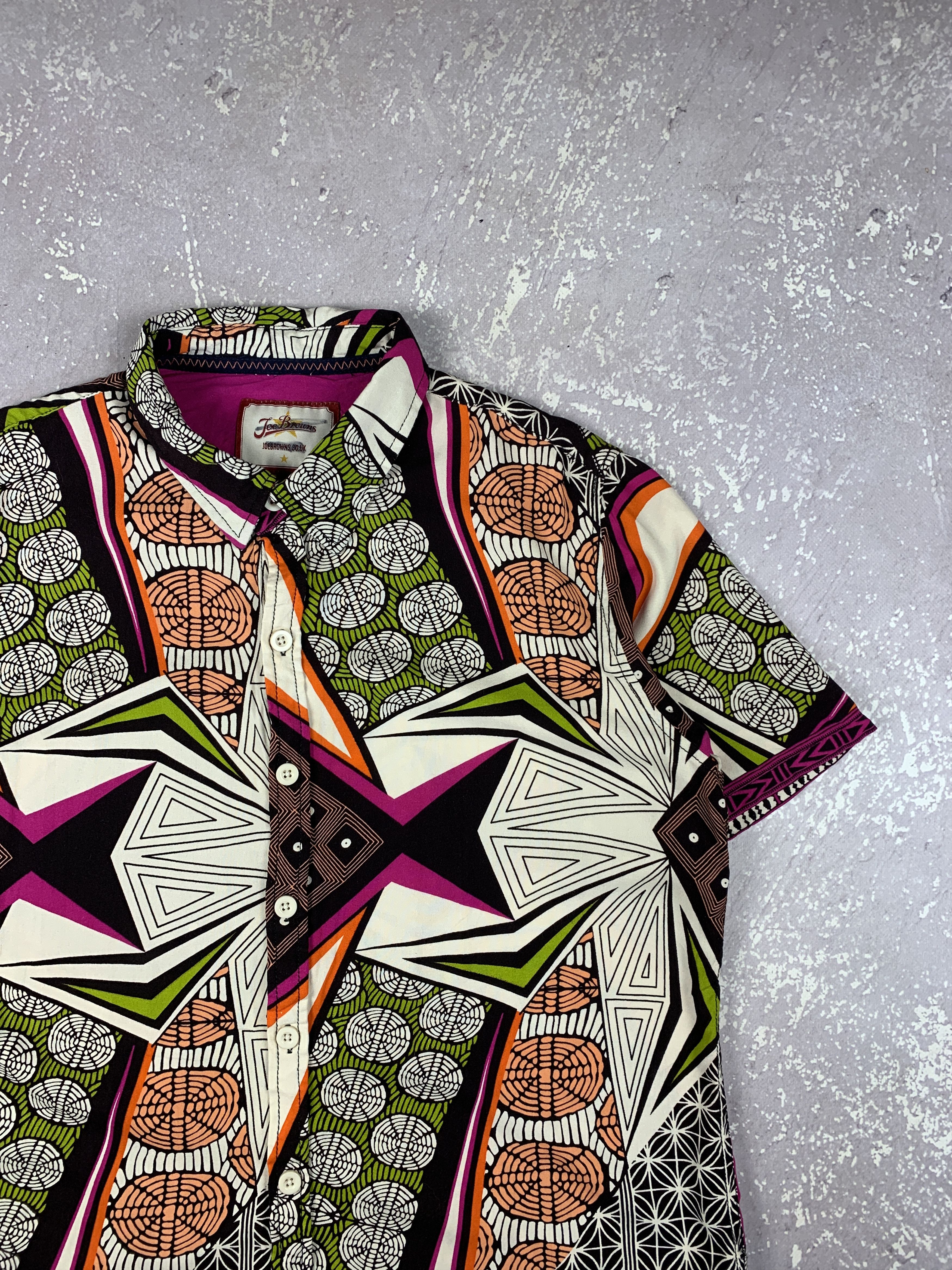 Joe Browns Joe Browns Hawaiian Funky Geometric Viscose Summer Shirt Size US L / EU 52-54 / 3 - 2 Thumbnail