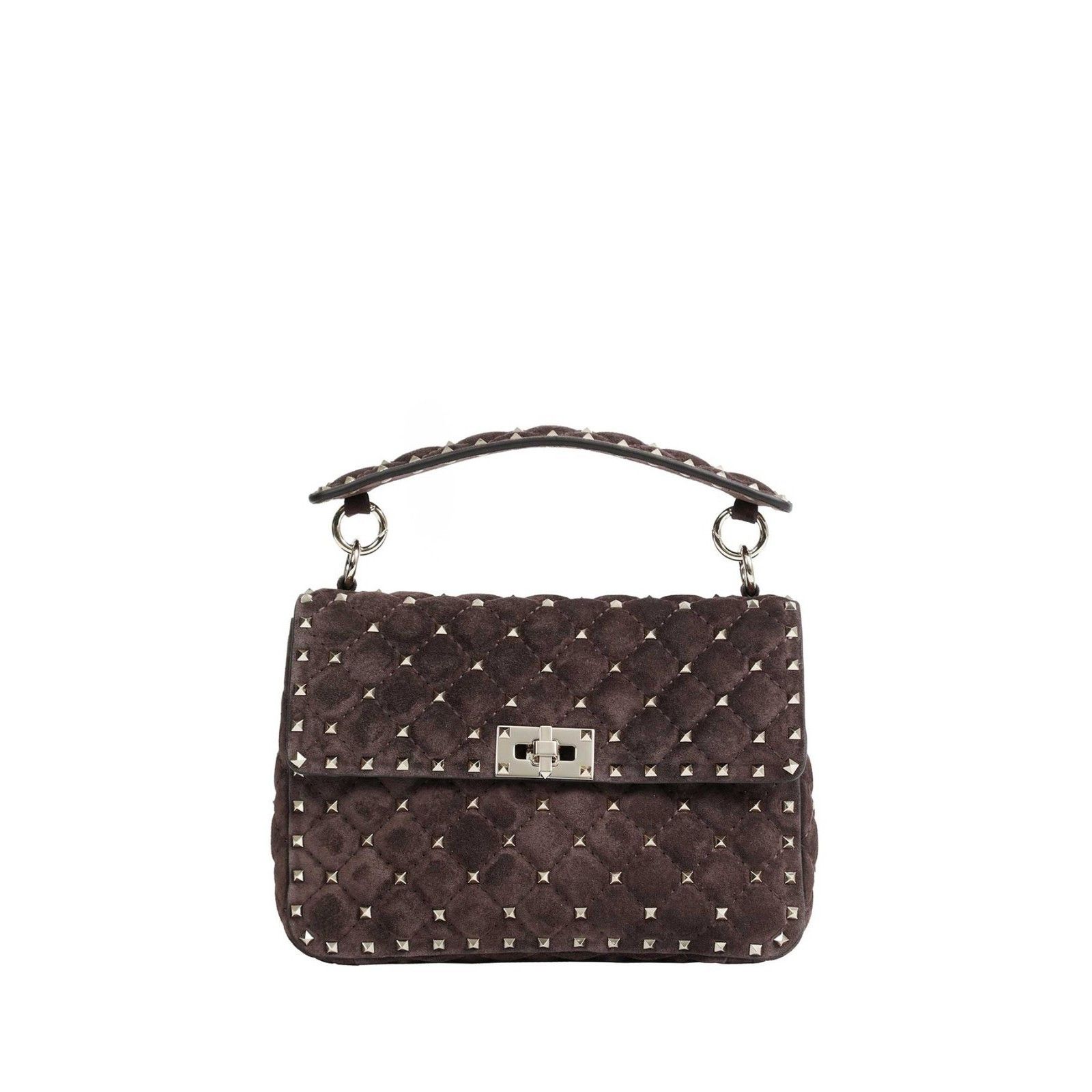 Valentino VALENTINO GARAVANI Brown Suede Studded Bag New & Authentic Size ONE SIZE - 1 Thumbnail
