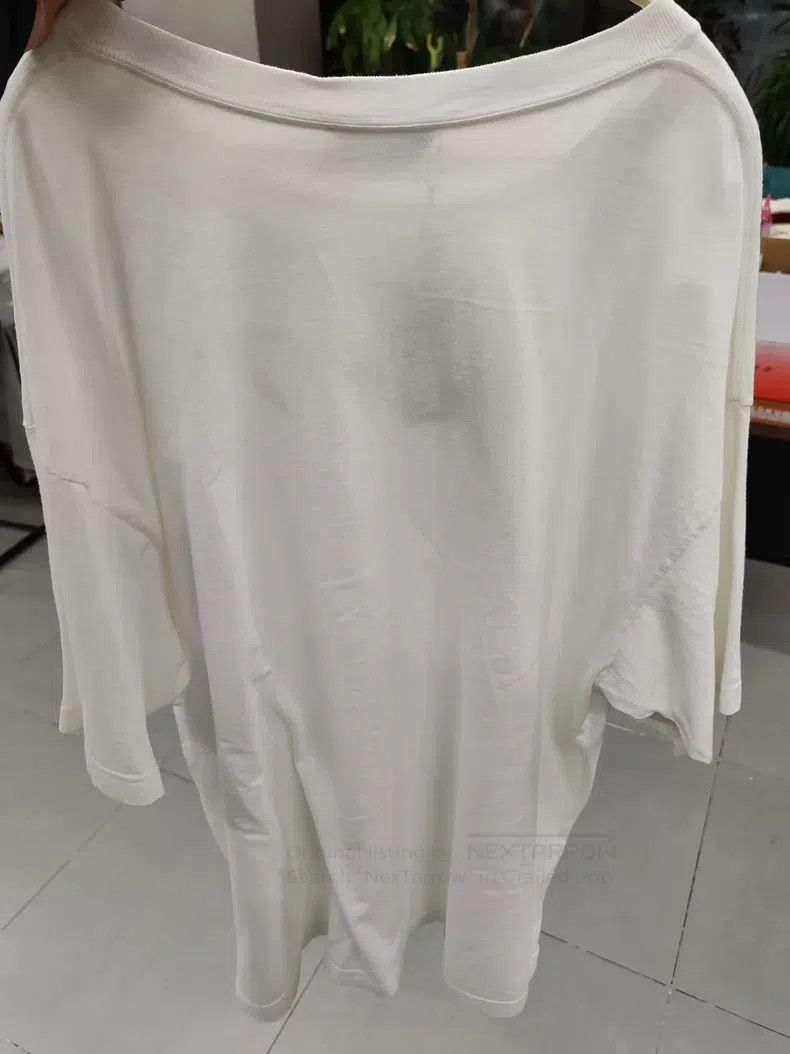 Balenciaga Balenciaga White Script Logo Short Sleeve T-Shirt Size US S / EU 44-46 / 1 - 3 Thumbnail