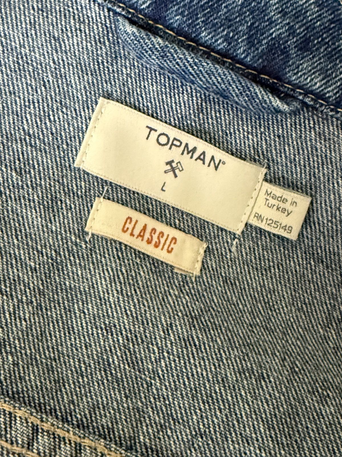 Topman Denim Medium Wash Jacket Size US L / EU 52-54 / 3 - 2 Thumbnail
