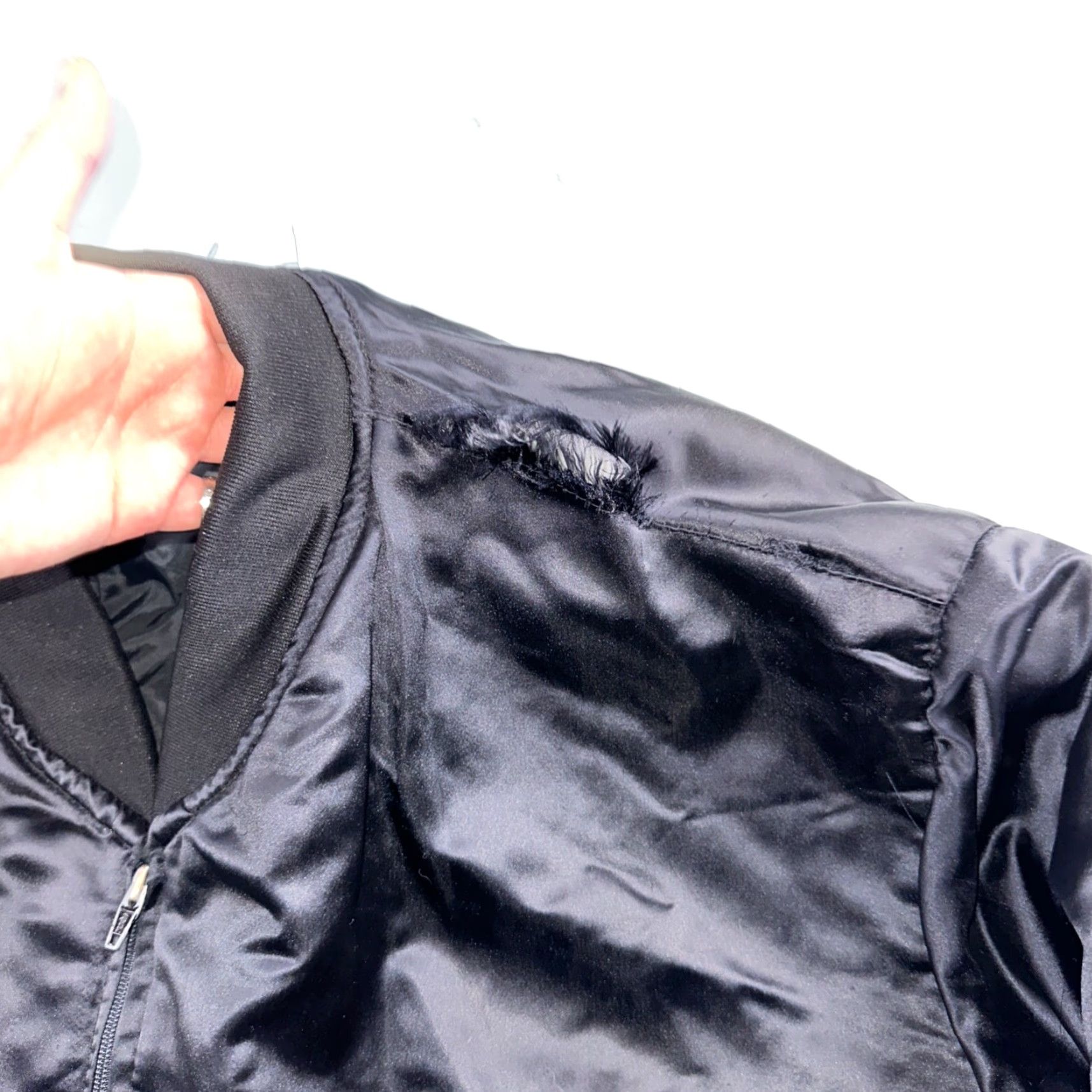 Vintage VINTAGE Satin Korea Rose Band Jacket XL USA Bomber Jacket Black Men Size US XL / EU 56 / 4 - 6 Thumbnail