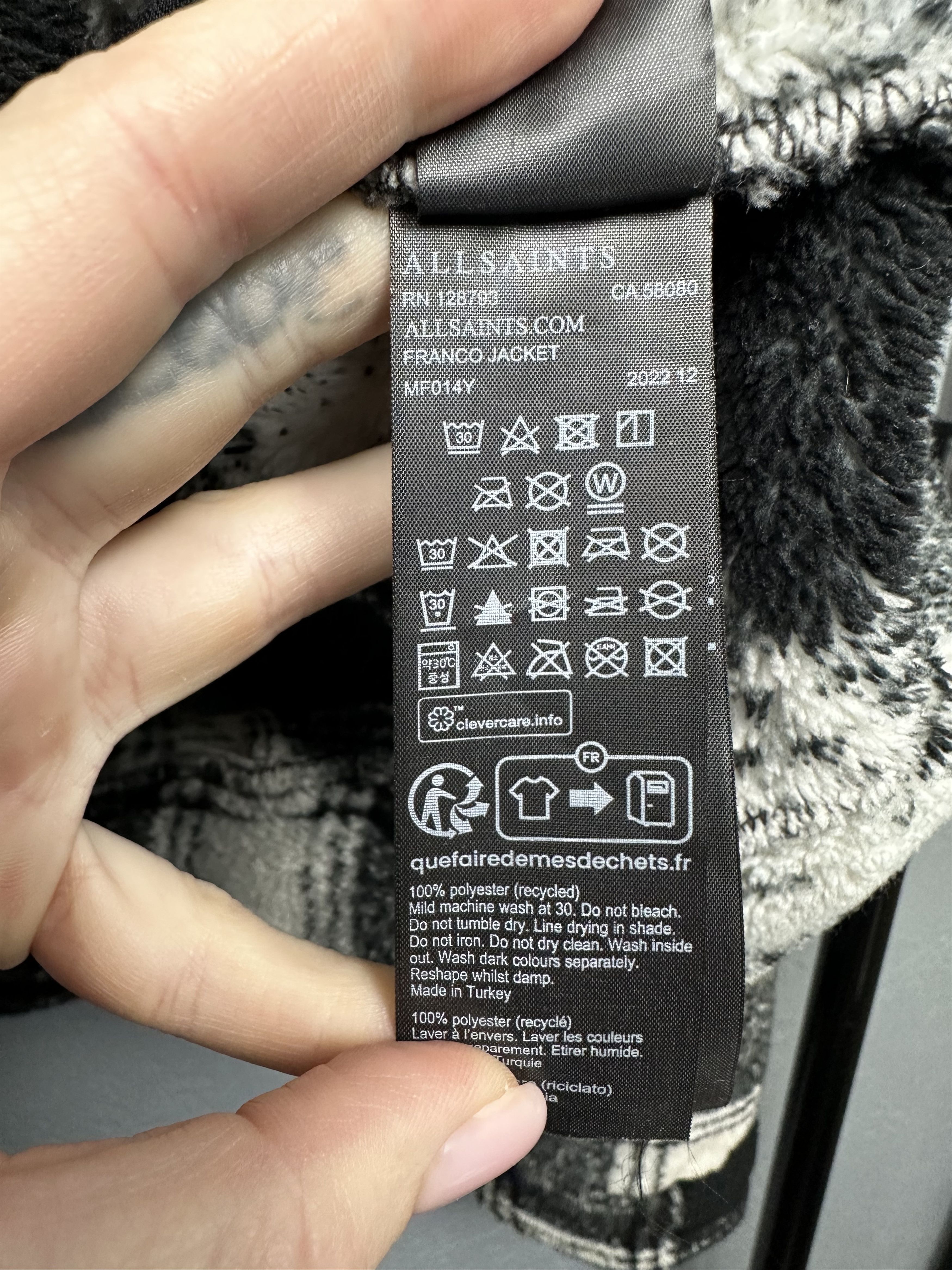 Allsaints Allsaints Mens Franco Teddy Fleece Jacket Size US M / EU 48-50 / 2 - 4 Thumbnail