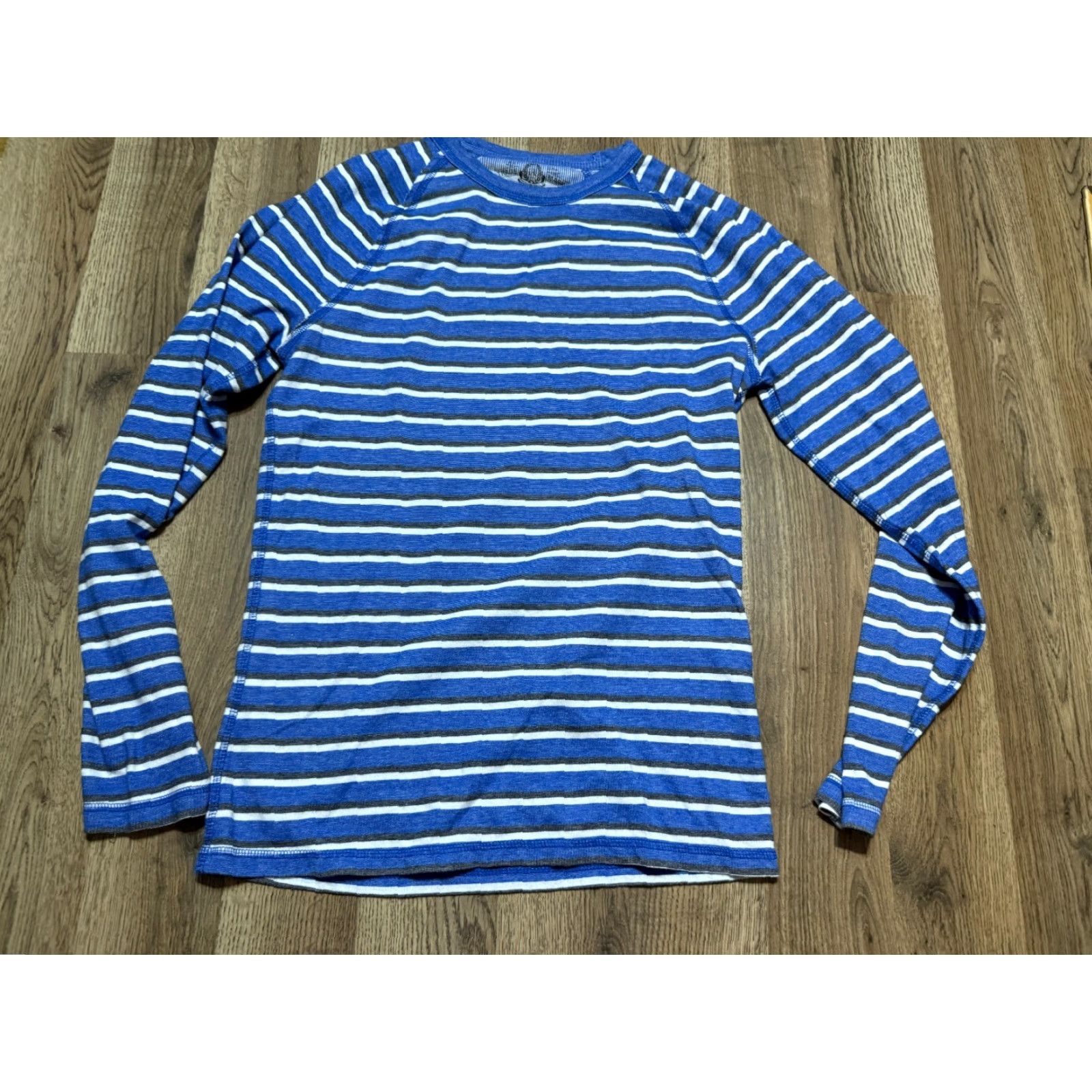 Vintage American Rag Shirt Men's M Blue Striped Long Sleeve Shirt Size US M / EU 48-50 / 2 - 2 Thumbnail