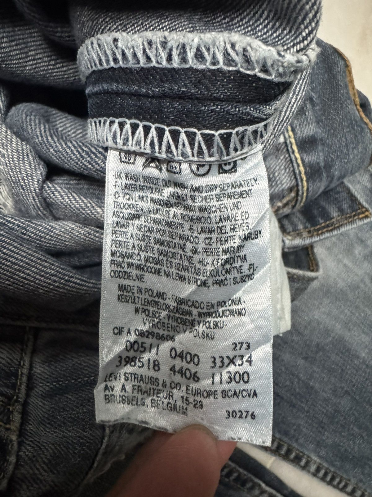 Levi's LEVI'S 511 SLIM VINTAGE Y2K GRUNGE THRASHED RARE Size US 33 - 13 Thumbnail