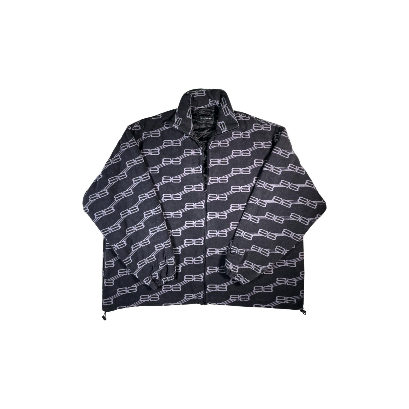 Balenciaga Balenciaga Monogram Sherpa Fleece Black Jacket Size US L / EU 52-54 / 3 - 1 Thumbnail