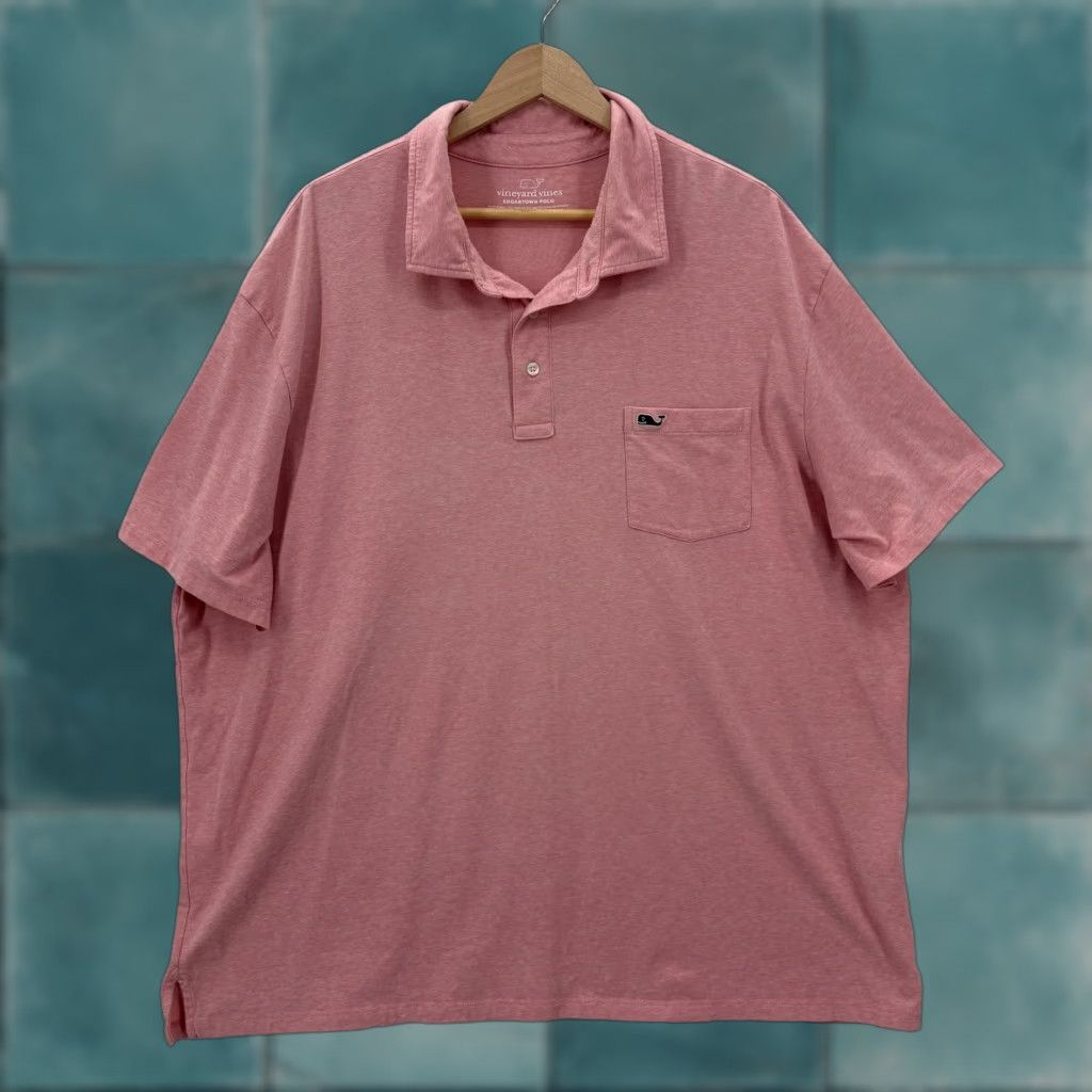 Vineyard Vines VINEYARD VINES Edgartown Polo Shirt Mens Big 2X Pink Pocket Whale Logo Stretch Shirt Mens Big 2X Pink Size US XXL / EU 58 / 5 - 1 Thumbnail