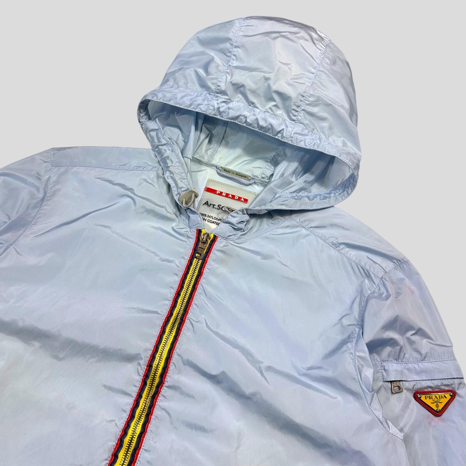 Prada Prada Milano 2010 Baby Blue Contrast Plaque Logo Jacket - L Size US L / EU 52-54 / 3 - 2 Thumbnail