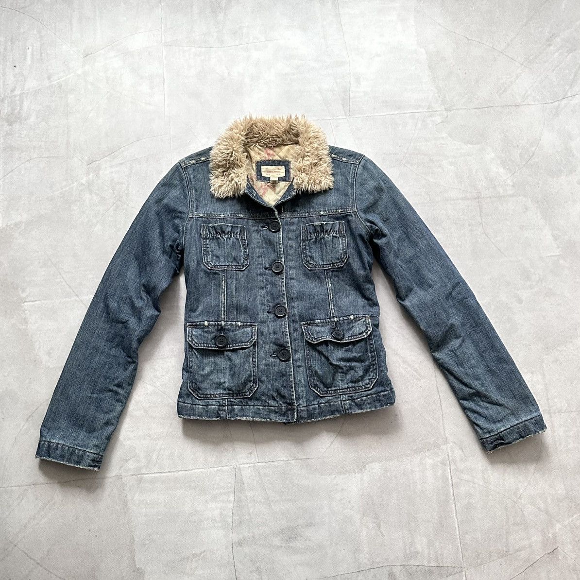 Hysteric Glamour × Undercover Abercrombie Fitch Napoleon Military Denim Jacket Fur Trim Size M / US 6-8 / IT 42-44 - 5 Thumbnail