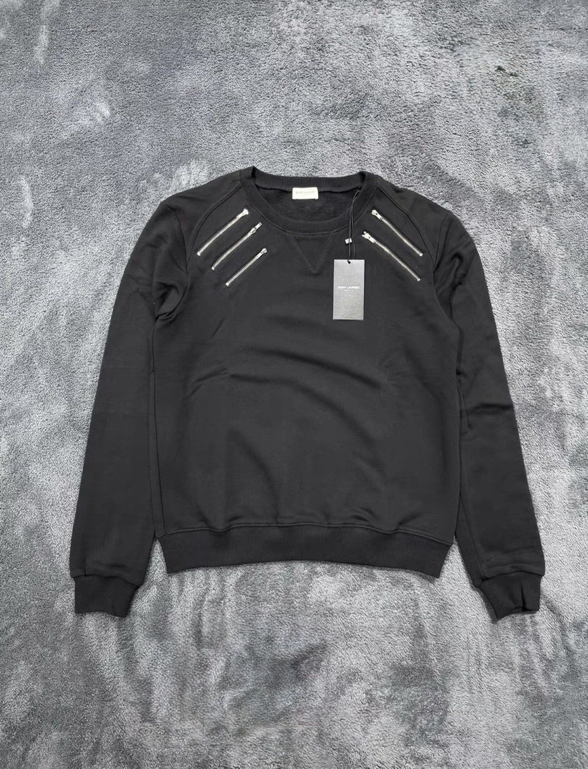 SAINT LAURENT 5 ZIP SWEATSHIRT