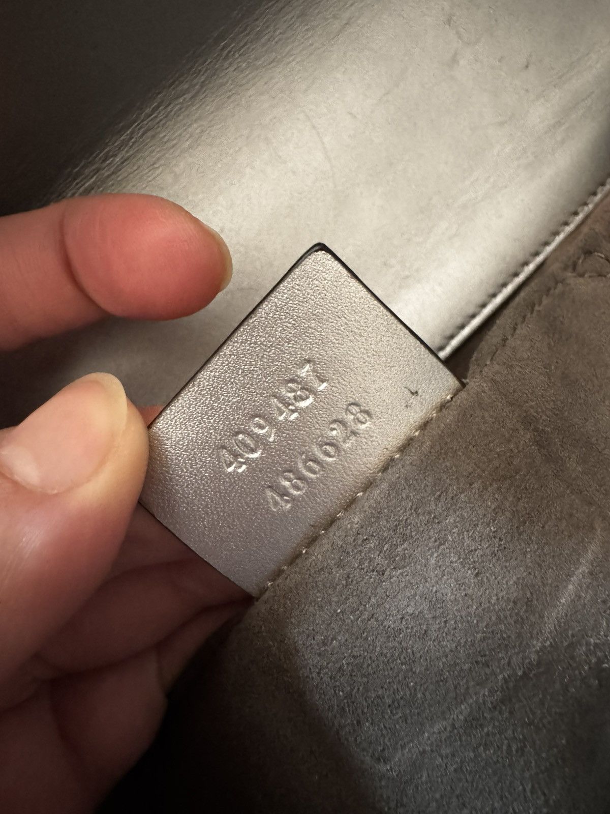 Gucci Gucci Metallic Silver Crinkled Leather Size ONE SIZE - 10 Thumbnail