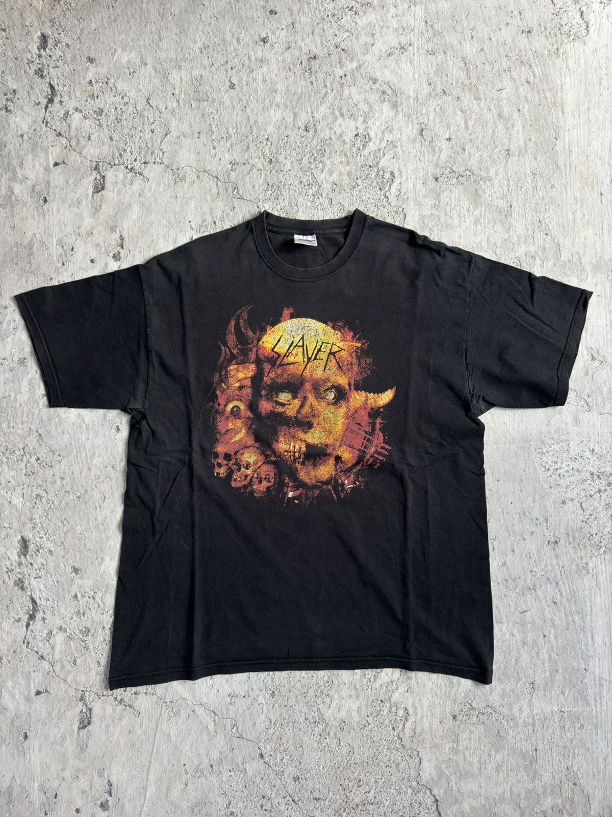 Band Tees × Vintage 1999 SLAYER Graphic Heavy Metal Band Tee Size US XL / EU 56 / 4 - 1 Thumbnail