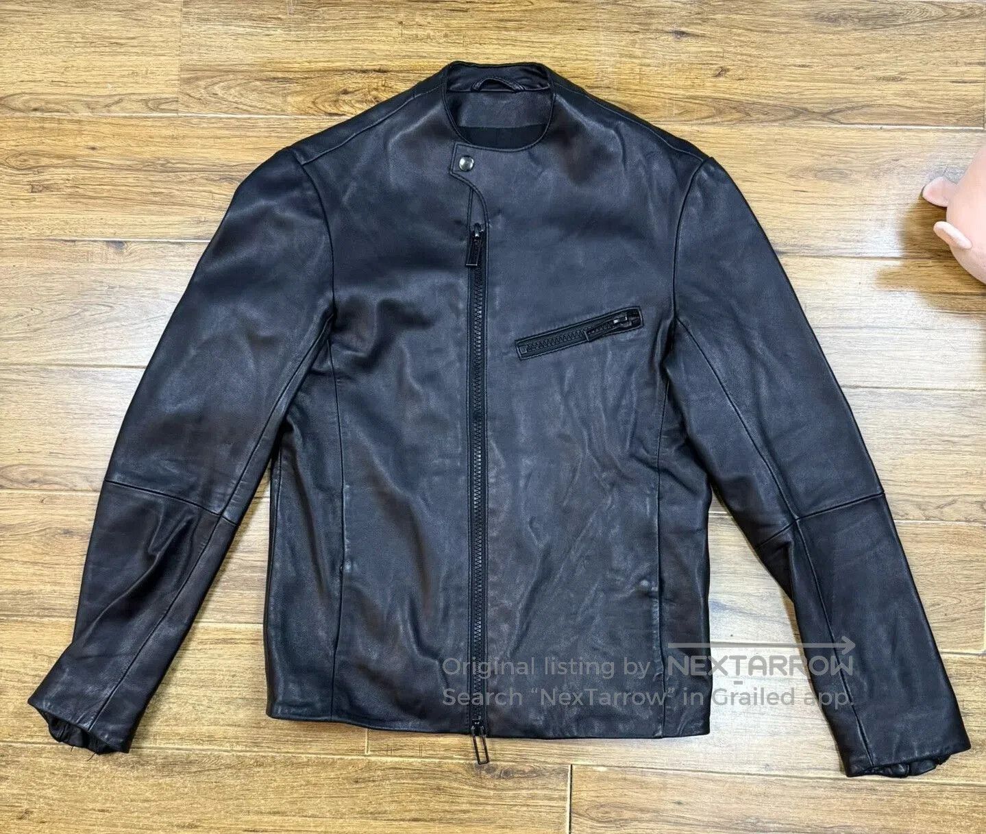 Giorgio Armani Armani Men's Leather Moto Jacket. Size US S / EU 44-46 / 1 - 1 Thumbnail