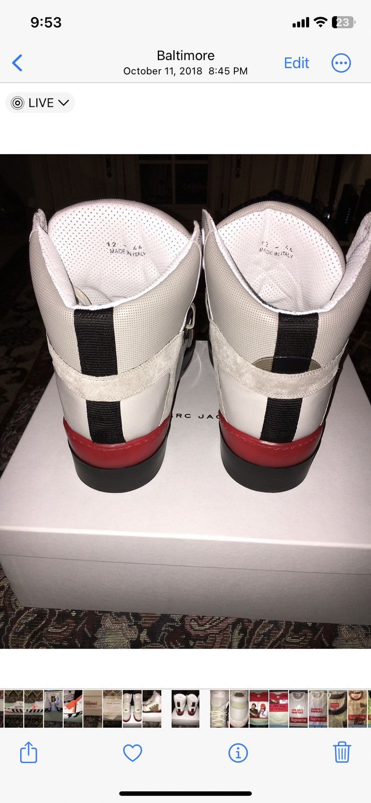 Marc Jacobs Marc Jacobs High Top Sneaker - DS size 12 Size US 12 / EU 45 - 3 Thumbnail