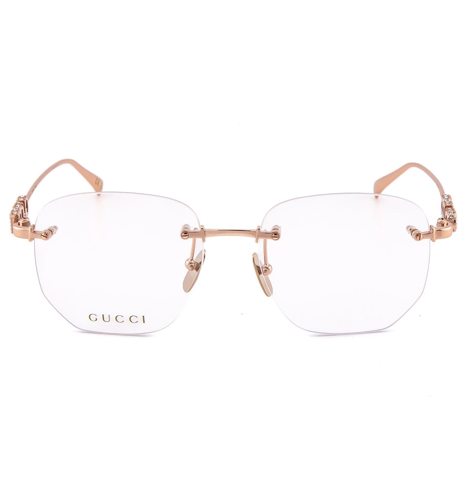 Gucci GUCCI GG1806O 1806 Rose Gold Crystal Logo Metal Optical 003 Size ONE SIZE - 5 Thumbnail