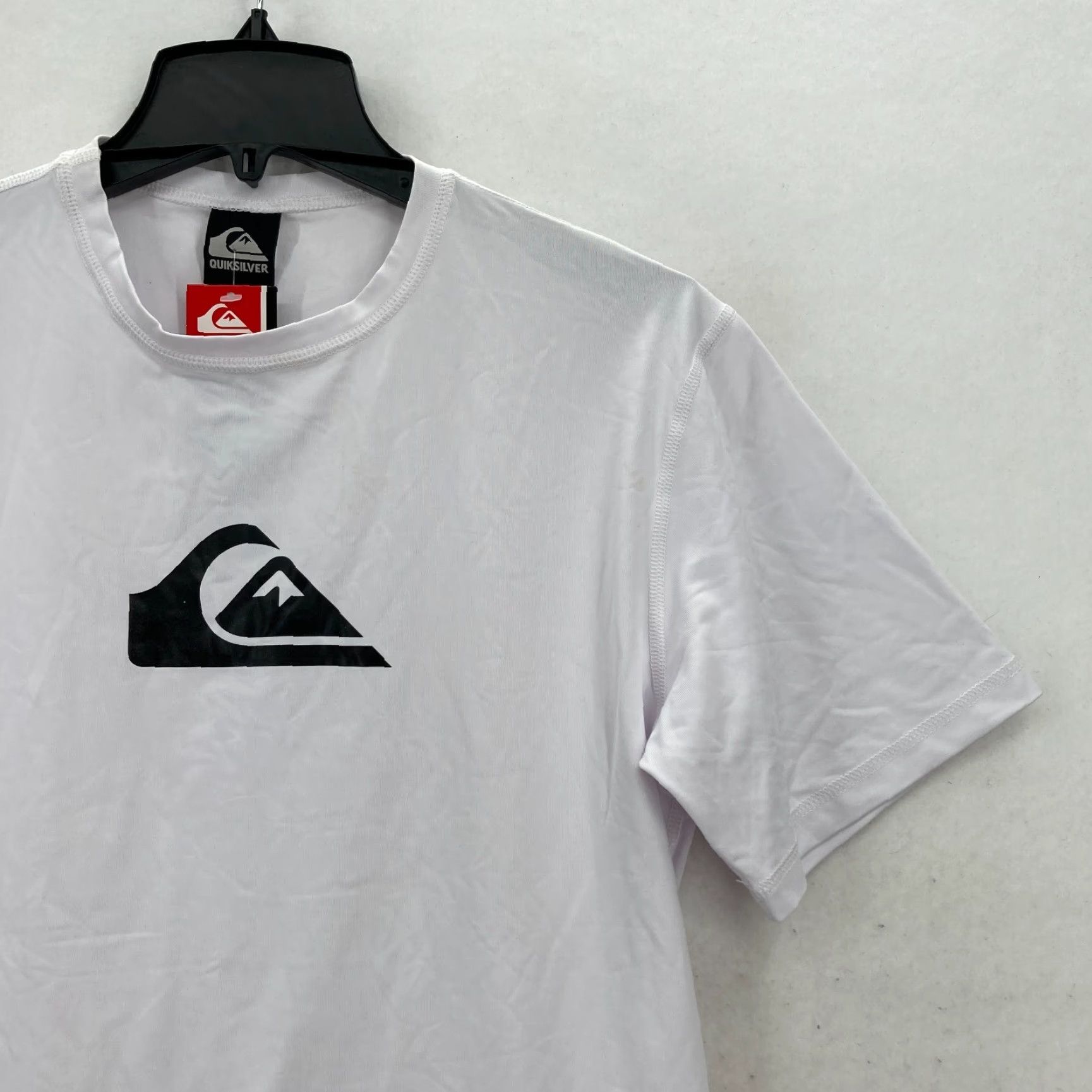 Quiksilver Quicksilver Perfect Surf T-Shirt Mens Small White Stretch Nylon Anti Microbial Size US S / EU 44-46 / 1 - 2 Thumbnail