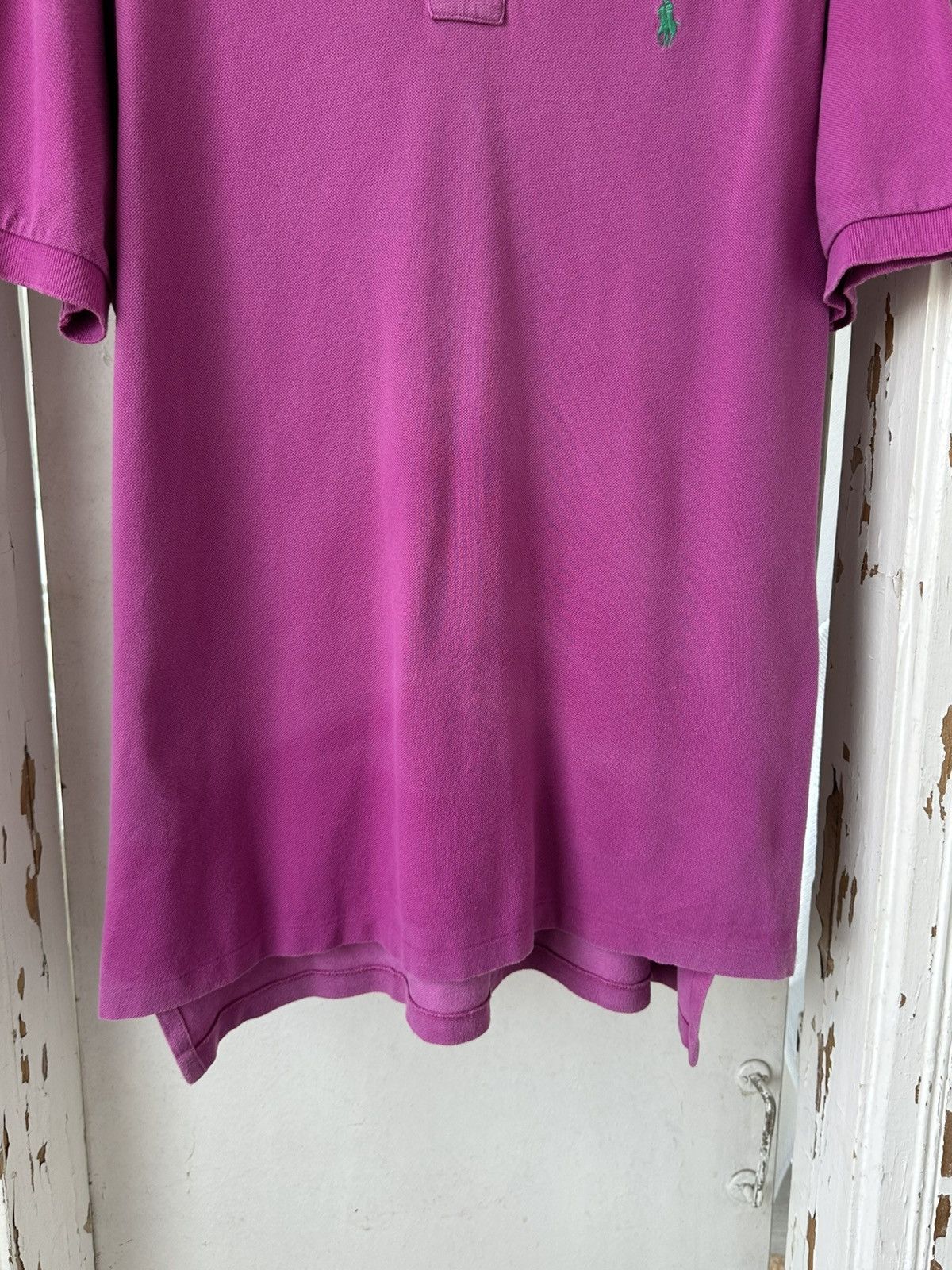 Vintage Vintage Ralph Lauren Violet Short Sleeve Polo Size US XL / EU 56 / 4 - 5 Thumbnail