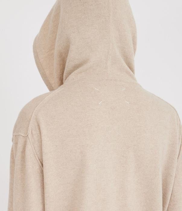 Maison Margiela o1bcso1str0526 Wool & Cashmere Zip Hoodie in Beige Size US M / EU 48-50 / 2 - 6 Thumbnail