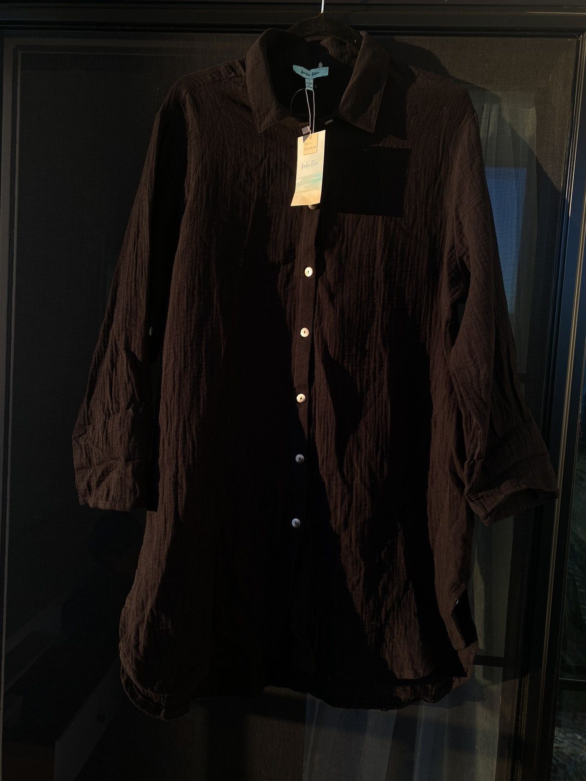 Other NEW Aruba Blue Women’s 100% Cotton Button Up Shirt Sz L Size L / US 10 / IT 46 - 4 Thumbnail