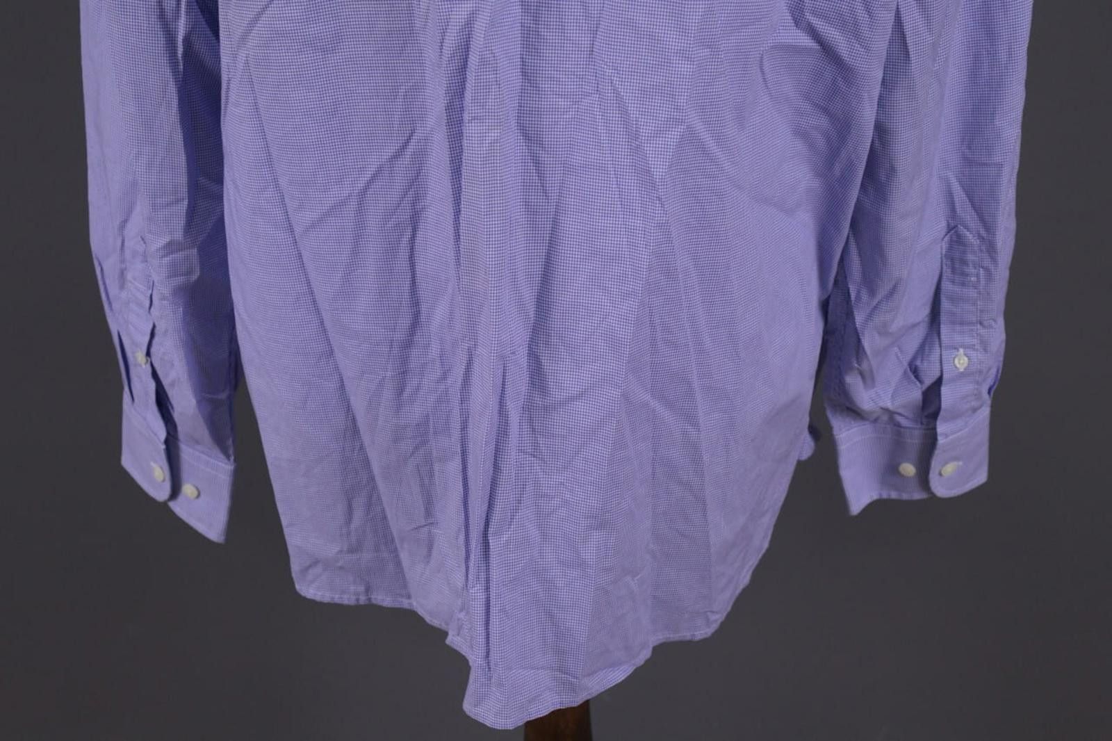 Designer Hackett London Blue Check Printed White Shirt Size XXL Size US XXL / EU 58 / 5 - 12 Thumbnail