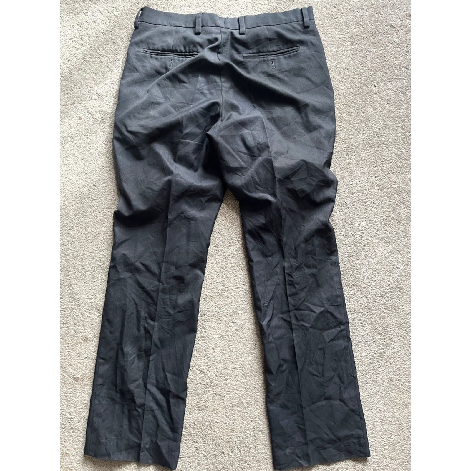 Perry Ellis Perry Ellis Portfolio Men’s Pants Slacks Flat Front Black 34x32 Modern Dress Pants Casual Workwear Slacks Mens Size US 34 / EU 50 - 3 Thumbnail
