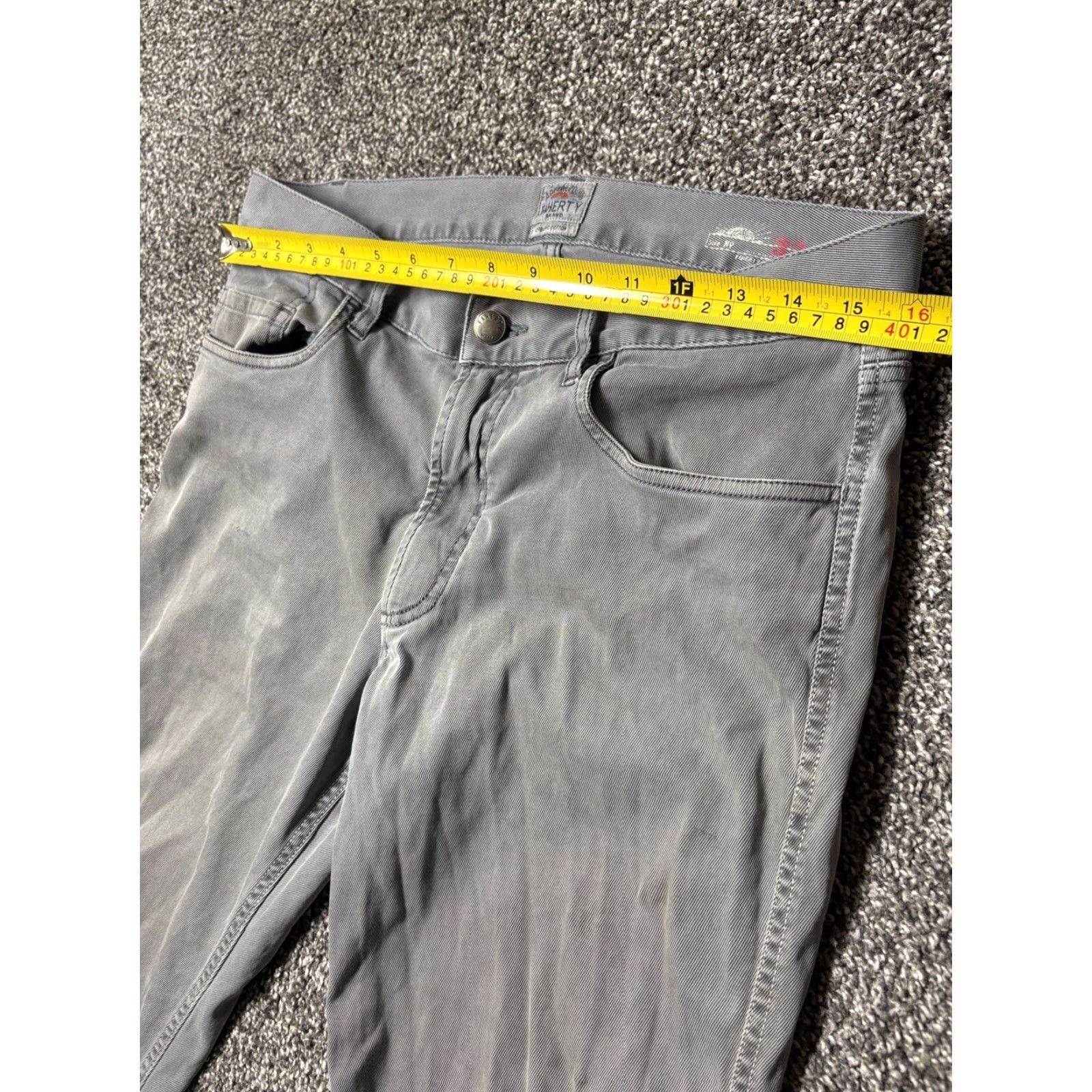 Faherty Faherty Pants Mens 32 Gray Chino Stretch Twill Casual Tapered Leg Comfort Soft Size US 32 / EU 48 - 3 Thumbnail