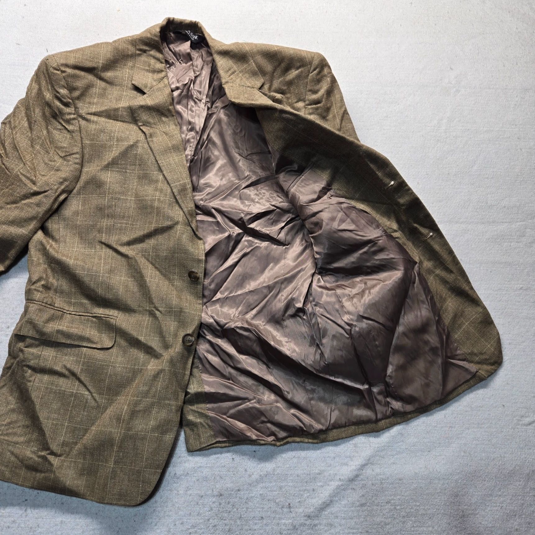 Jos. A. Bank JOS.A.BANK Brown Blazer Jacket Two Button Adult Men's Size 43R Size 46R - 3 Thumbnail