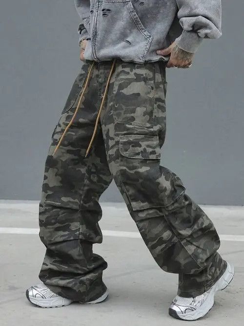 Designer × Japanese Brand × Vintage y2k baggy cargo hiphop Camo pants Size US 34 / EU 50 - 3 Thumbnail