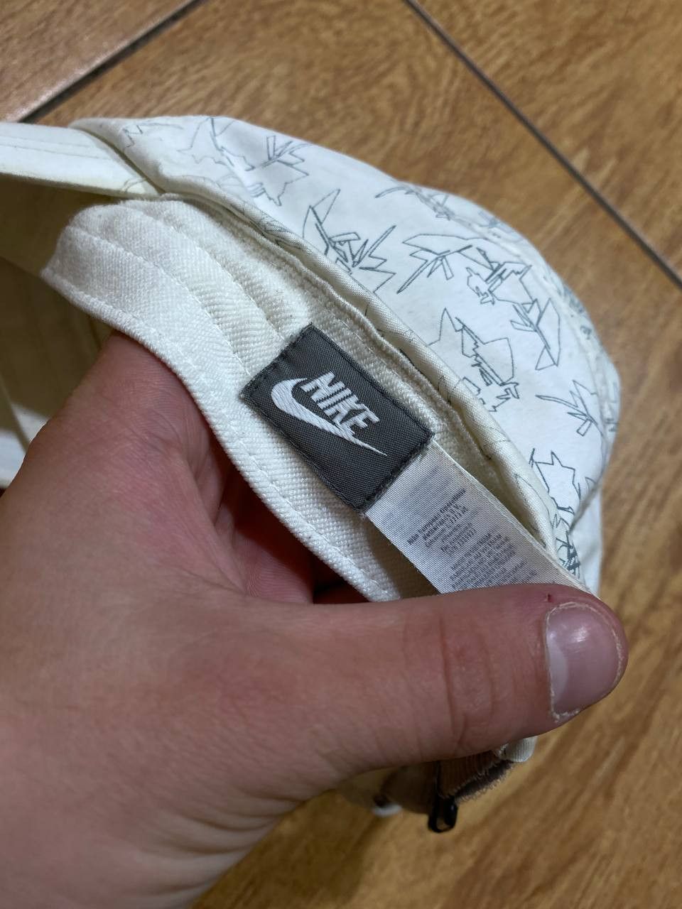 Nike Vintage Hats white Nike big print Crazy Y2K Streetwear Size ONE SIZE - 2 Thumbnail