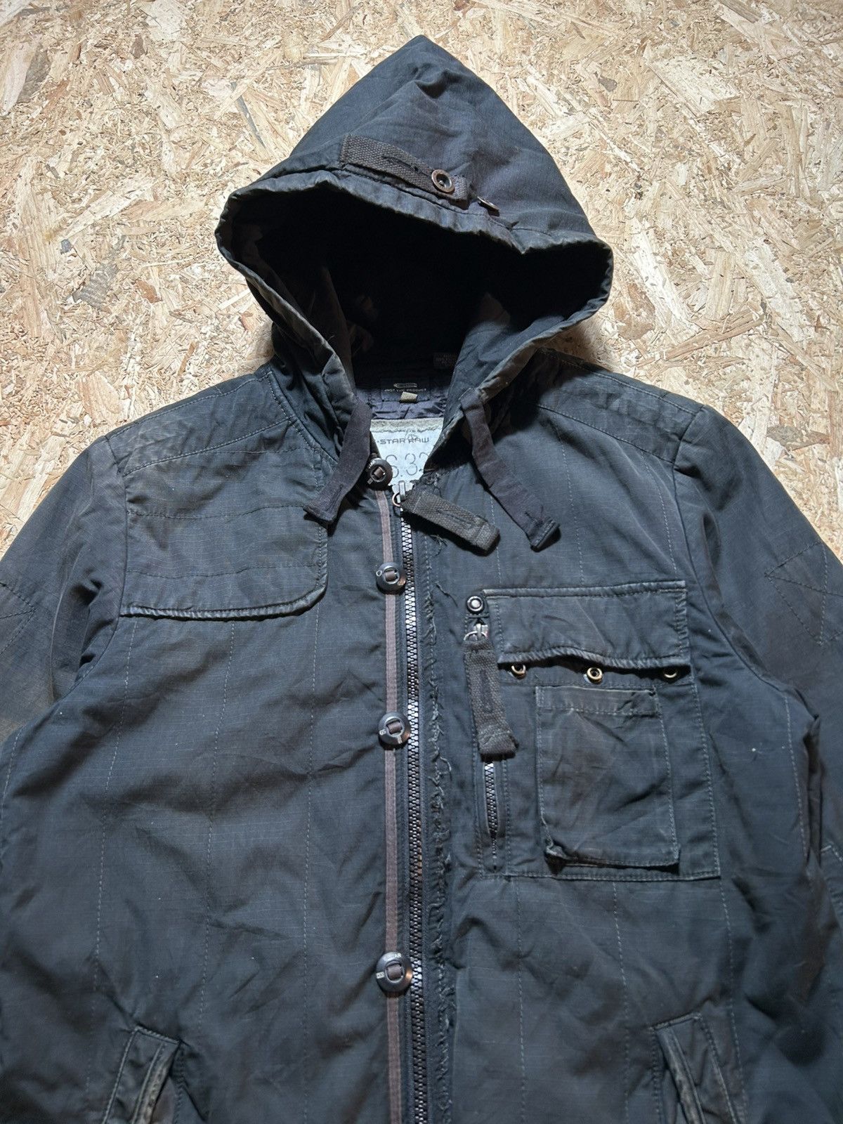 G-Star Vintage Y2K G Star Raw Tactical Zipper Hoodie Size US L / EU 52-54 / 3 - 2 Thumbnail